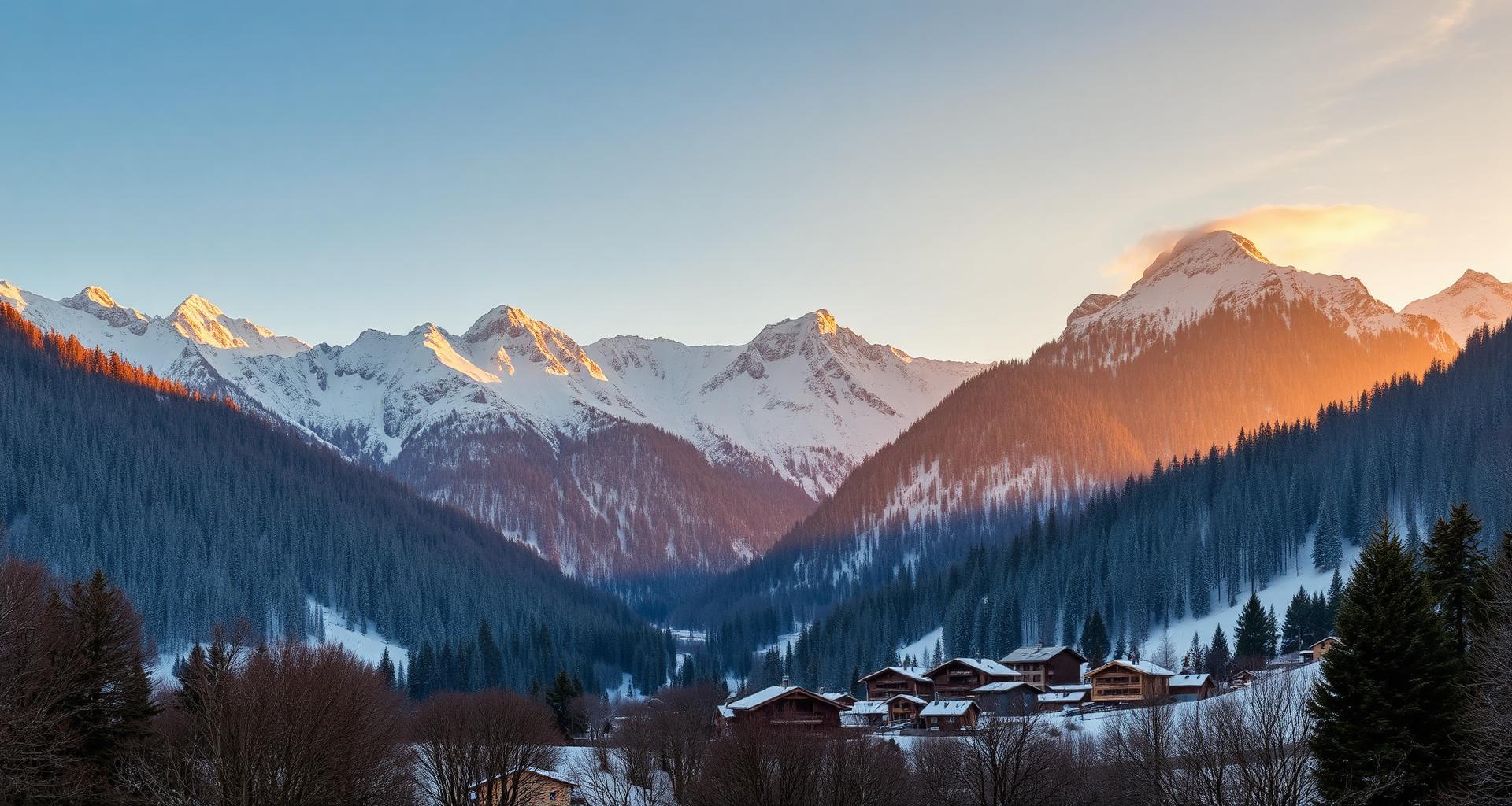 French Alps in winter